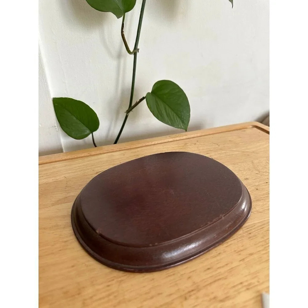 Dark Brown Oval wooden decor